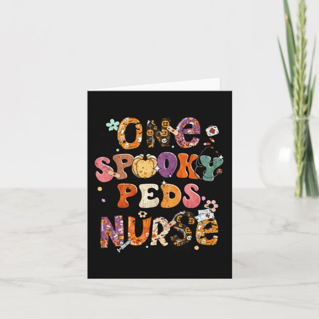 Carte Un Éffrayant PEDS Nurse Halloween Costume Éffrayan (Devant)
