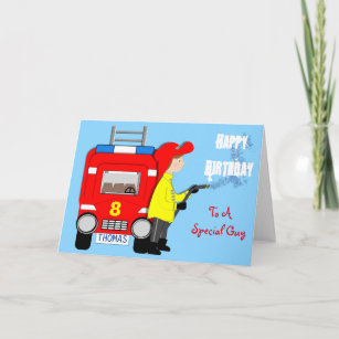 Cartes Pompier D Anniversaire Zazzle Fr