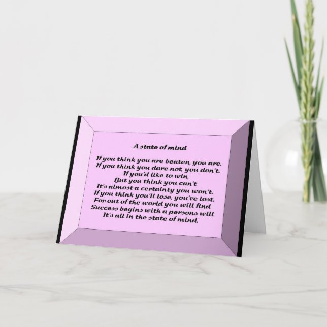 Carte Un état d'esprit (Devant)