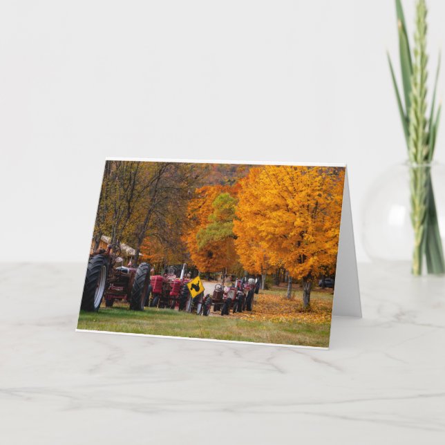 Carte Un fermier fait de gros tracteurs (Devant)