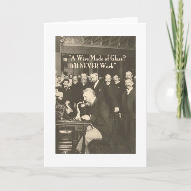 Carte Un fil fait en technologie humoristique en verre (Devant)