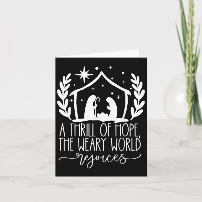 Carte Un Frisson D'Espoir Noël Chrétien Joyeux Noël (Devant)
