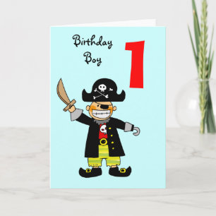 Carte Un garçon pirate de 1 an