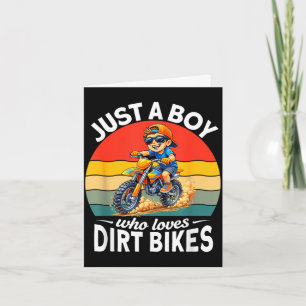 Carte Un garçon qui aime les motos cross enduro enfants