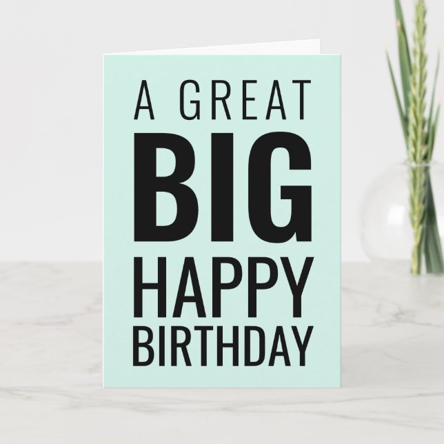 Carte Un grand anniversaire heureux moderne | Pastel Gre (Devant)