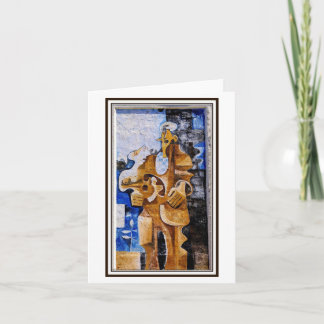 Carte Un homme avec guitare. Art mural en Orgosolo, Sard