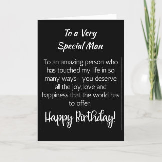 CARTE **UN HOMME TRÈS SPÉCIAL** POUR VOTRE ANNIVERSAIRE