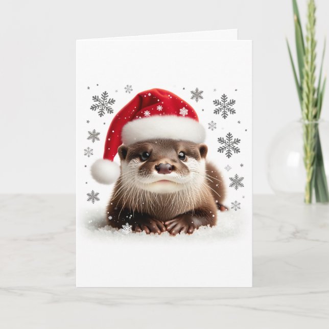 Carte Un joli Noël Père Noël Otter (Devant)