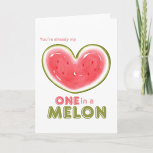 Carte Un jour de la Saint-Valentin avec un melon