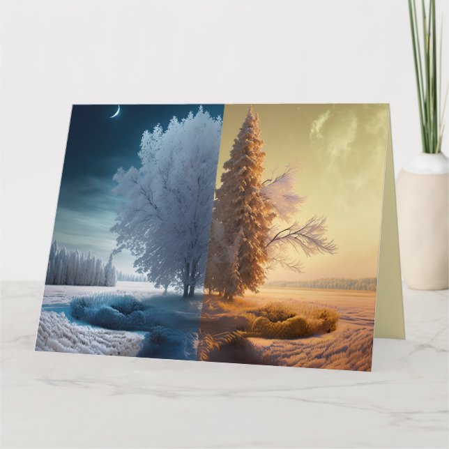 Carte Un jour en hiver (Devant)