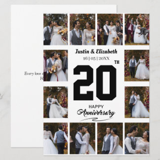 Carte Un joyeux anniversaire 12 Photo Collage