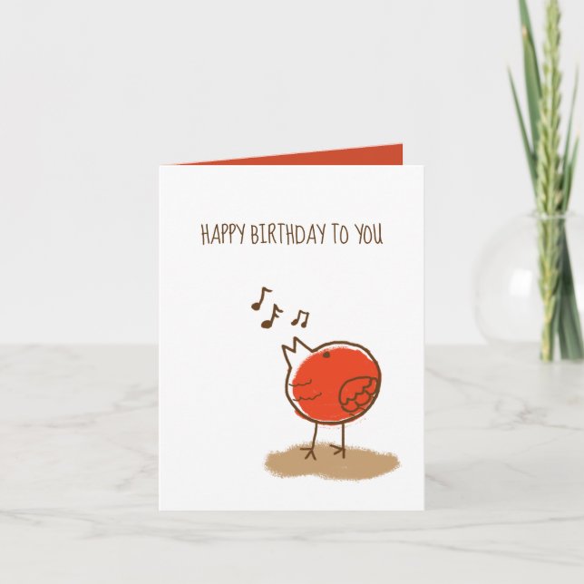 Carte Un joyeux anniversaire pour chanter les petits ois (Devant)