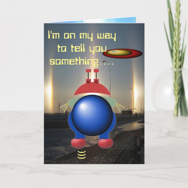 Carte Un joyeux anniversaire pour un petit Alien (Devant)