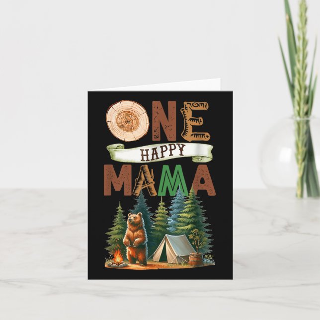 Carte Un Joyeux Camper Mama Premier Anniversaire Camping (Devant)