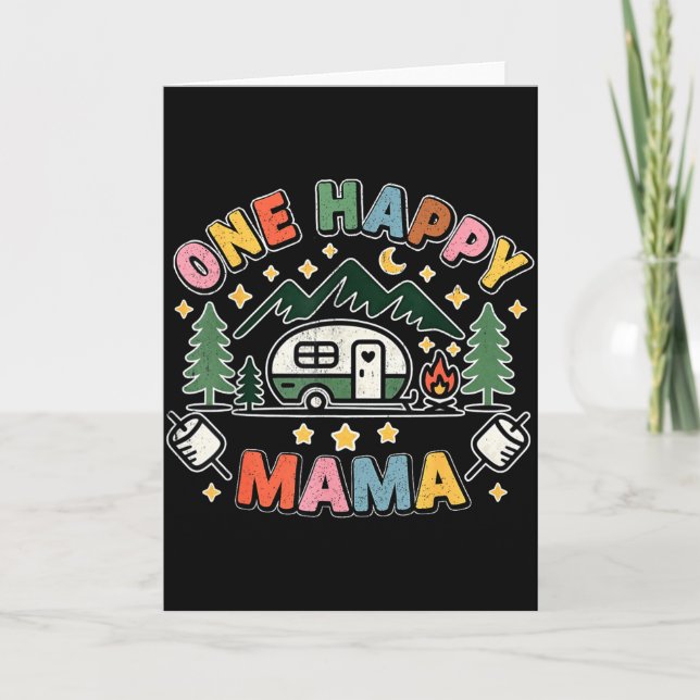 Carte Un joyeux campeur de maman Premier anniversaire Ca (Devant)
