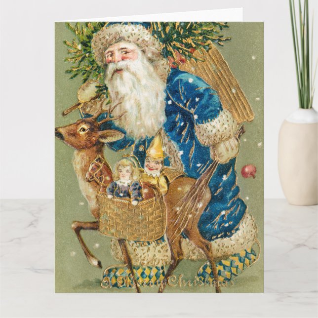Carte Un joyeux Noël art vintage  (Devant)