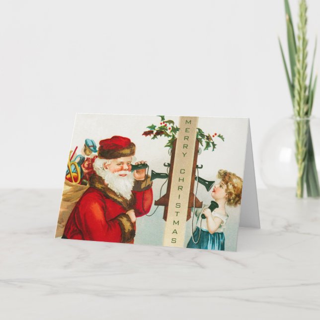 Carte Un joyeux Noël Père Noël par Ellen Clapsaddle (Devant)