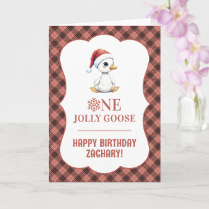 Carte Un joyeux oie personnalisé pour un premier anniver