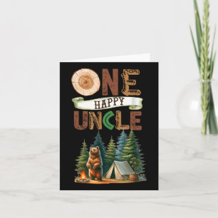 Carte Un joyeux oncle Camper Premier Anniversaire Campin