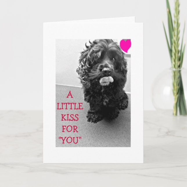 CARTE UN KISS ET UN SOUHAIT-VOTRE ANNIVERSAIRE DIT DOGGI (Devant)