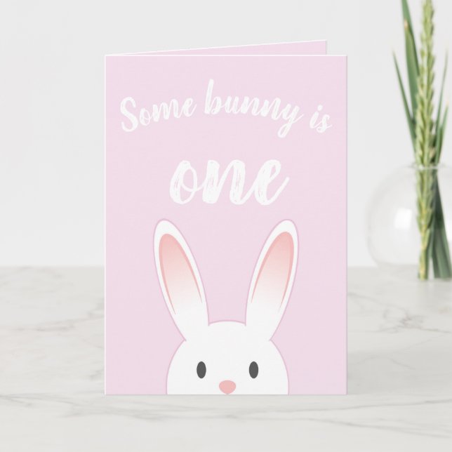 Carte Un Lapin Est Un | Âge modifiable Anniversaire (Devant)