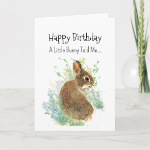 Carte Un lapin lapin Personnalité Anniversaire Animaux a
