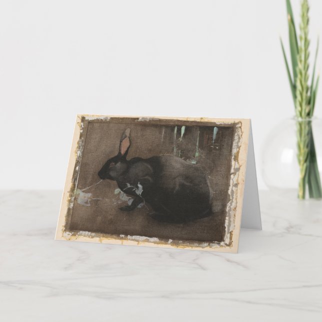 Carte Un lapin noir | Joseph Crawhall (Devant)