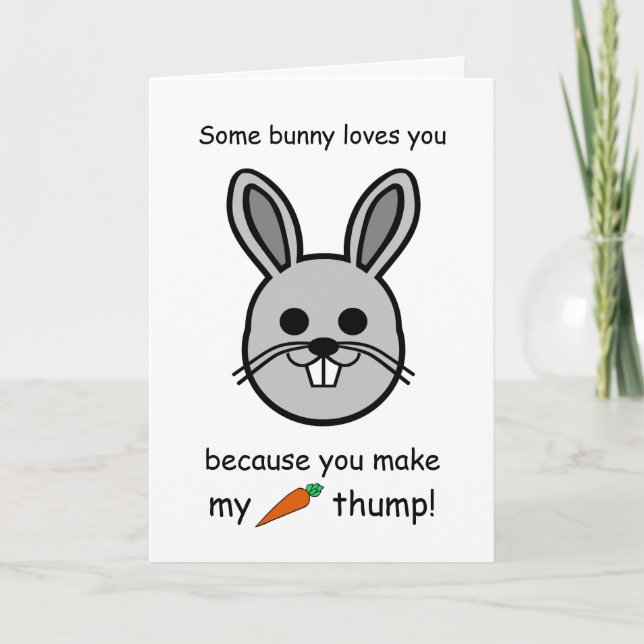 Carte Un lapin qui t'aime, le lapin de la Saint Valentin (Devant)