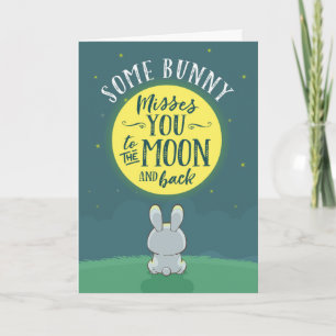 Carte Un lapin te manque sur la Lune et sur le dos