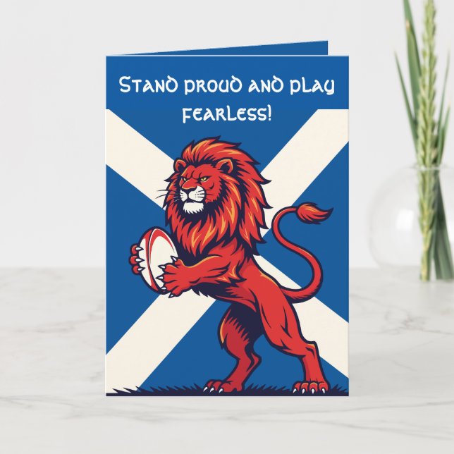 Carte Un Lion Rampant Écossais Puissant (Devant)