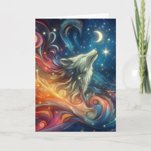 Carte Un loup dans le ciel