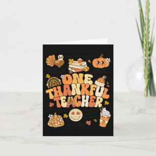 Carte Un Maître Remercié Thanksgiving Retro Automne Fal