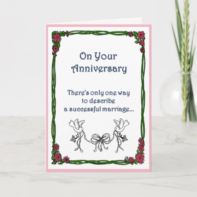 Carte Un mariage réussi est… (Devant)