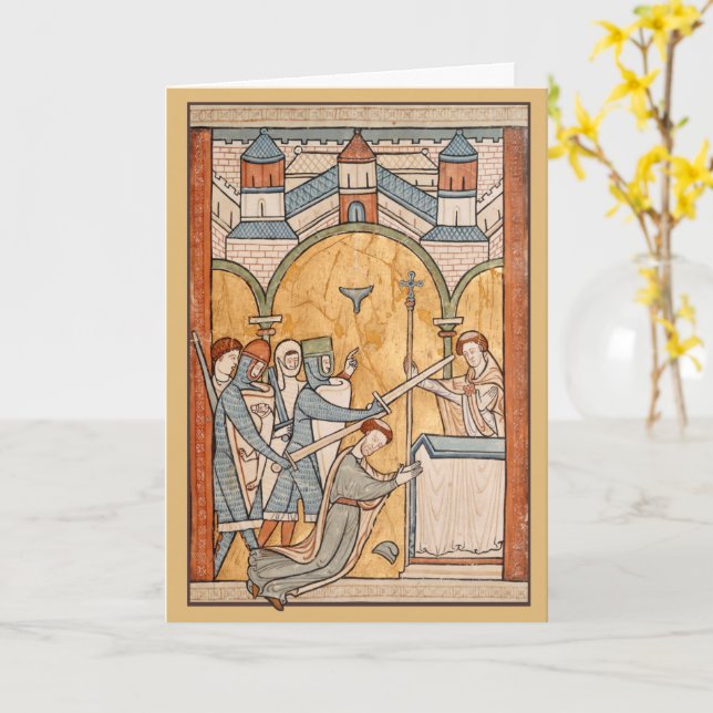 Carte Un martyre précoce de saint Thomas Becket en art (Fleur jaune)