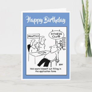 Carte Un membre du club de remise en forme est épuisé