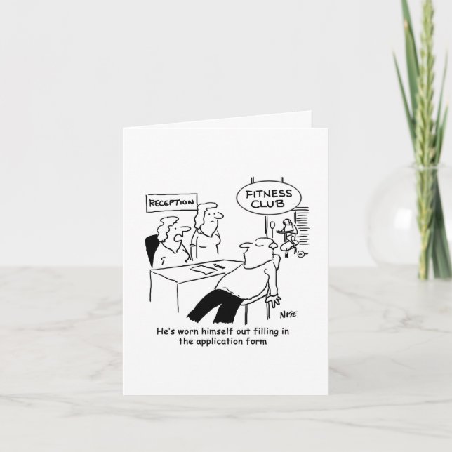 Carte Un membre du club de remise en forme est épuisé (Devant)