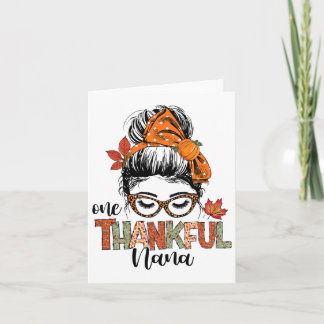 Carte Un Merci Nana Messy Bun Automne Automne Thanksgivi