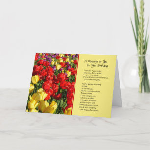 Carte Un message pour vous le jour de votre anniversaire