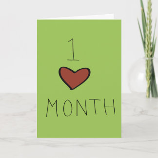 Carte Un mois d'anniversaire