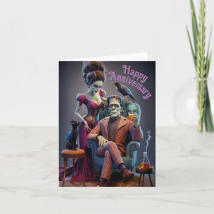 Carte Un monstre et sa fiancée, portrait de mariage