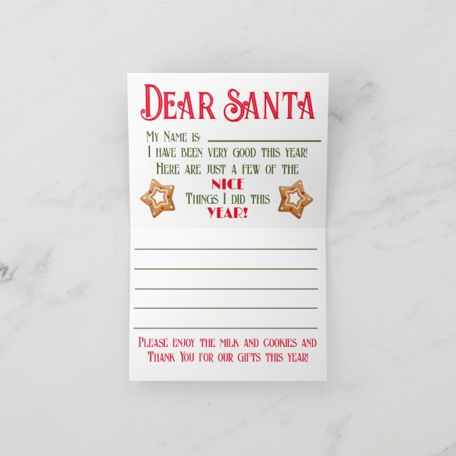 Carte Un mot à Santa !  (Intérieur)