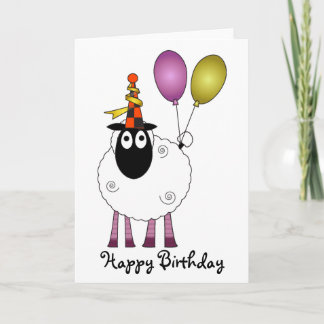 Carte Un mouton mignon à l'heure de la fête.