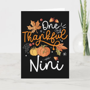 Carte Un Nini reconnaissant Joyeux jour de Thanksgiving 