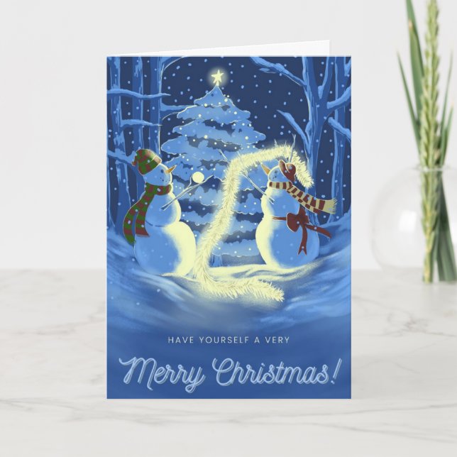 Carte Un Noël bonhomme de neige (Devant)
