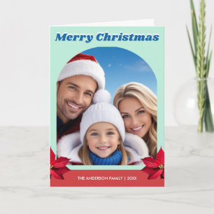 Carte Un Noël Moderne avec une Photo en Arche