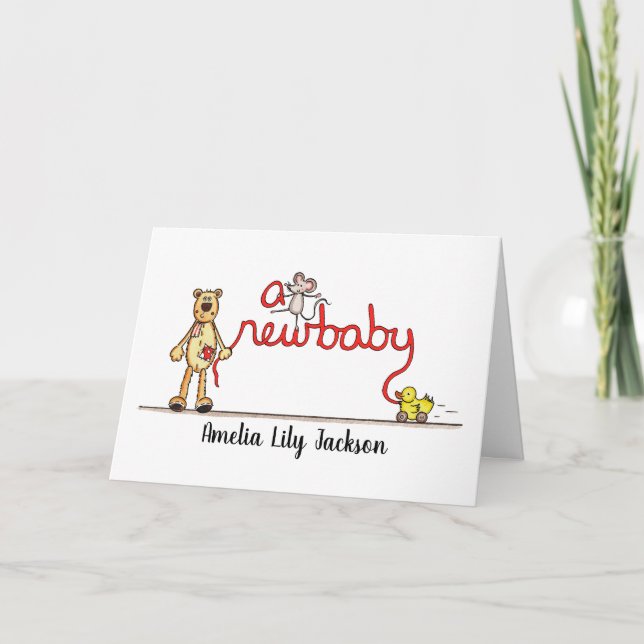 Carte Un nouveau bébé personnalisé (Devant)