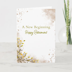 Carte Un nouveau départ Cadeau de retraite élégant