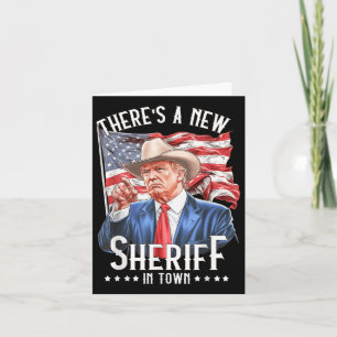 Carte Un Nouveau Sheriff En Ville, Cowboy Trump 2024