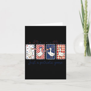 Carte Un Oie Patriotique T-Shirts Mignon 4 Juillet Oie