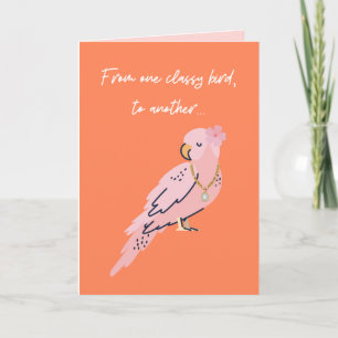 Carte Un oiseau classique à un autre, son anniversaire a